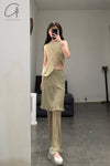 SWAYING/KNIT Robin Skirt (with shorts) SW23SS3B08 Bean green PS58